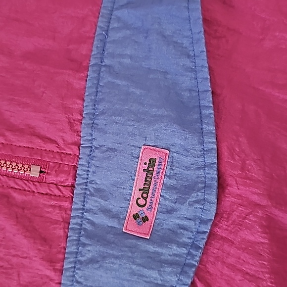 Vintage Columbia Reversible Pullover Windbreaker XL Zip Pouch Pocket Nylon - Picture 2 of 11